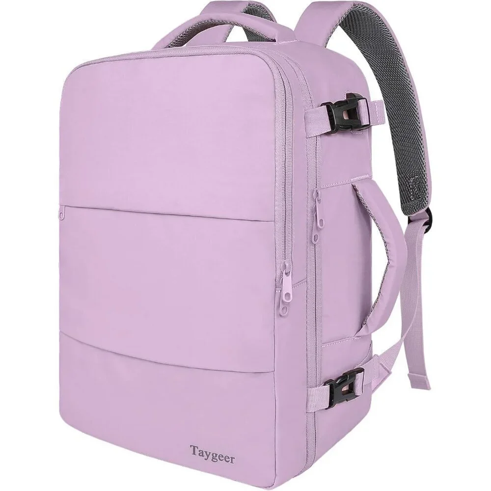 Taygeer Women's Orchid Purple Travel Backpack Carry On 15.6inch Laptop Backpack